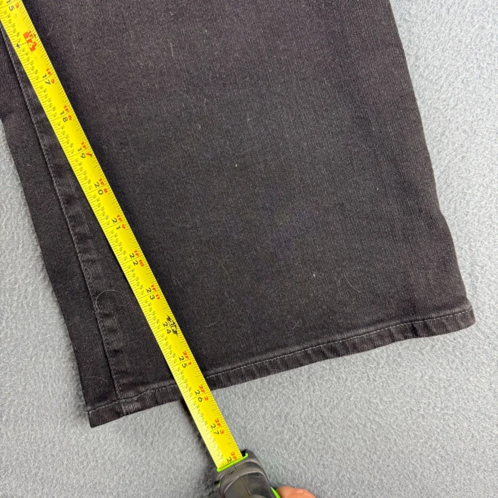 J Crew Jeans Women's 30 Black Slim Wide Leg Stretch Y2K Baggy Hipster Relaxed
